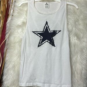 Dallas Cowboys PINK Bling Strappy Back Show Tank